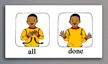 American Sign Language book illustration sample