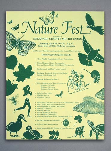 Nature Fest poster for Delaware County Metro Parks