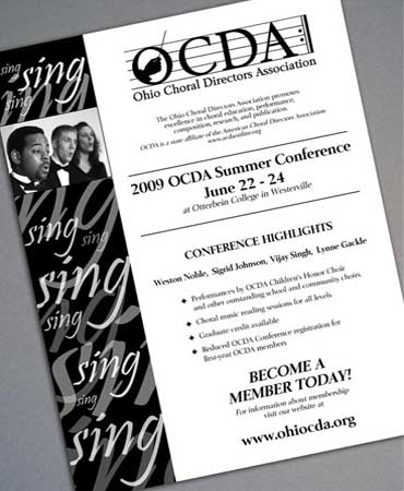 Ohio Choral Directors Association advertisement.